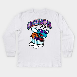 Charlotte Hornets "Wild Berry" Kids Long Sleeve T-Shirt